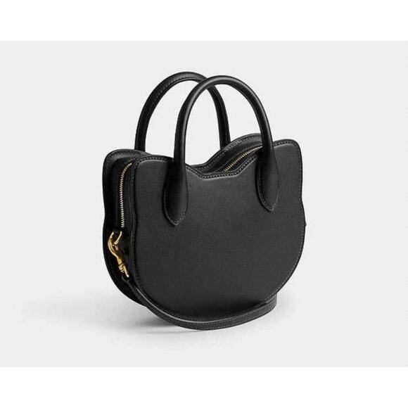 Coach Halloween Collection Cat Bag in Brass/Black Glove Tanned Leather NWT - Picture 2 of 7